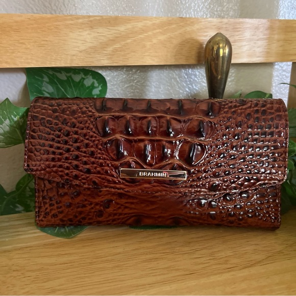 Brahmin Handbags Brahmin Modern Checkbook Wallet Leather Wallet